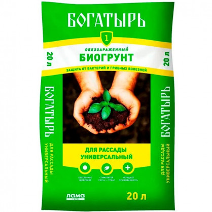 Биогрунт Богатырь для рассады 20 л.