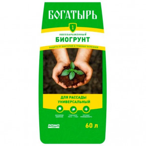 Биогрунт Богатырь для рассады 60 л.